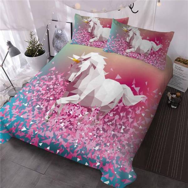 3D Unicorn Bed Set